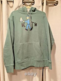 Kith Treats Men's Hoodie Sweatshirt Ice Cream Graphics F & Back Green Large HTF