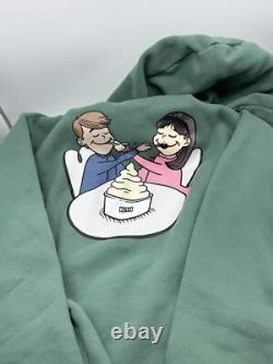 Kith Treats Men's Hoodie Sweatshirt Ice Cream Graphics F & Back Green Large HTF