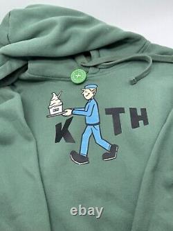 Kith Treats Men's Hoodie Sweatshirt Ice Cream Graphics F & Back Green Large HTF