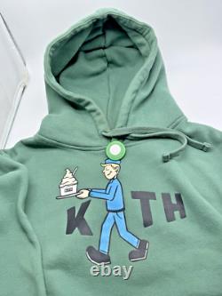 Kith Treats Men's Hoodie Sweatshirt Ice Cream Graphics F & Back Green Large HTF