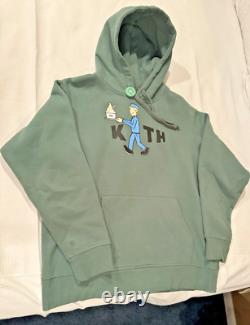 Kith Treats Men's Hoodie Sweatshirt Ice Cream Graphics F & Back Green Large HTF