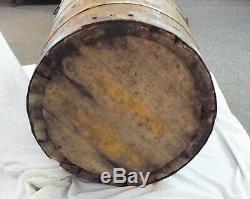 LARGE Antique IMPERIAL Parkersburg WV Wood ICE CREAM BARREL Bucket Advertising