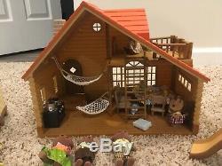 LARGE Calico Critters Toy Lot House, Tree House, Lake House Ice Cream Shop MORE