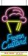 LARGE Frozen Custard Neon Sign Jantec 37 x 22 Ice Cream Neon Light Cone