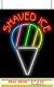 LARGE Shaved Ice Neon Sign Jantec 27 x 32 Snow Cone Ice Slush Ice Cream