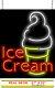 LARGE Soft Serve Ice Cream Neon Sign Jantec 27 x 32 Frozen Yogurt Swirl