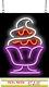 LARGE Soft Serve Ice Cream Sundae Neon Sign Jantec 27 x 32 Sundae Bar