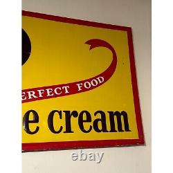 LARGE VINTAGE 5ft VERIFINE ICE CREAM METAL SIGN COUNTRY STORE