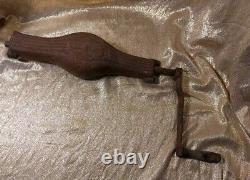 LARGE Vintage Antique 8-Quart ICE CREAM FREEZER Maker HAND-CRANK Industrial Deco