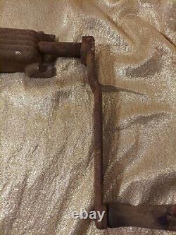 LARGE Vintage Antique 8-Quart ICE CREAM FREEZER Maker HAND-CRANK Industrial Deco