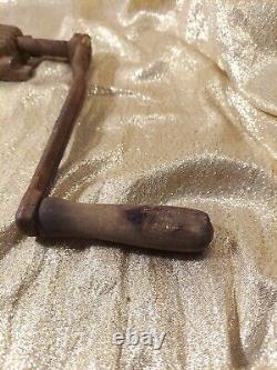 LARGE Vintage Antique 8-Quart ICE CREAM FREEZER Maker HAND-CRANK Industrial Deco