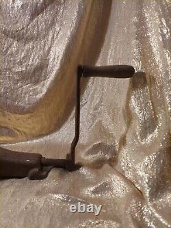 LARGE Vintage Antique 8-Quart ICE CREAM FREEZER Maker HAND-CRANK Industrial Deco