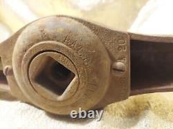 LARGE Vintage Antique 8-Quart ICE CREAM FREEZER Maker HAND-CRANK Industrial Deco