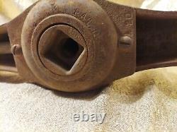 LARGE Vintage Antique 8-Quart ICE CREAM FREEZER Maker HAND-CRANK Industrial Deco