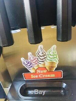 LED Screen Commercial 3 Flavors Soft Served Ice Cream Machine Large