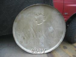 Large 40 Inch Aluminum Metal Borden Elsie The Cow Ice Cream Button Sign