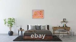 Large Abstract Painting on Canvas Vanilla Ice Cream, Signed Serg Graff, COA