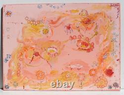 Large Abstract Painting on Canvas Vanilla Ice Cream by Serg Graff, with COA