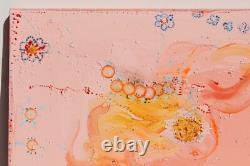 Large Abstract Painting on Canvas Vanilla Ice Cream by Serg Graff, with COA