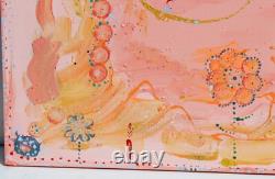 Large Abstract Painting on Canvas Vanilla Ice Cream by Serg Graff, with COA