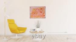 Large Abstract Painting on Canvas Vanilla Ice Cream by Serg Graff, with COA
