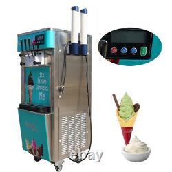 Large Capacity 3Head Stainless Soft Ice Cream Machine 110V 1800W LCD Control New