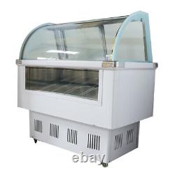 Large Capacity Commercial Refrigerated 12 PAN Ice Cream Showcase 110V Freezer