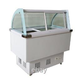 Large Capacity Commercial Refrigerated 12 PAN Ice Cream Showcase 110V Freezer
