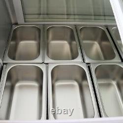 Large Capacity Commercial Refrigerated 12 PAN Ice Cream Showcase 110V Freezer