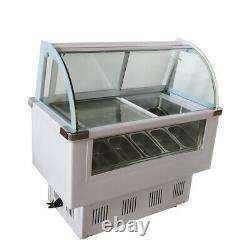 Large Capacity Commercial Refrigerated 12 PAN Ice Cream Showcase 110V Freezer