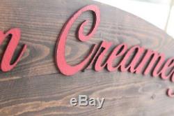 Large Custom Business Sign, Ice Cream Shop, Oval, We Use Your Graphic and Colors