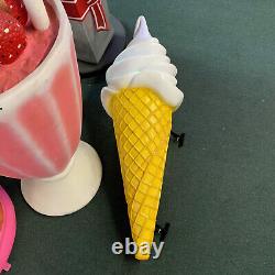Large Hanging Soft Serve Vanilla Ice Cream Over Sized Statue Restaurant Prop