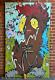 Large Huge Abstract Painting Ice Cream Monster Soho Ny Basquiat Style 7 Ft Tall