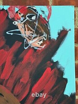 Large Huge Abstract Painting Ice Cream Monster Soho Ny Basquiat Style 7 Ft Tall