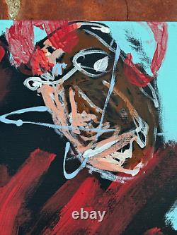 Large Huge Abstract Painting Ice Cream Monster Soho Ny Basquiat Style 7 Ft Tall
