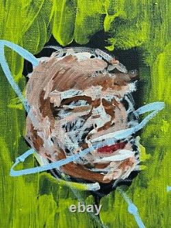 Large Huge Abstract Painting Ice Cream Monster Soho Ny Basquiat Style 7 Ft Tall