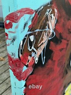 Large Huge Abstract Painting Ice Cream Monster Soho Ny Basquiat Style 7 Ft Tall