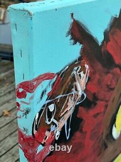 Large Huge Abstract Painting Ice Cream Monster Soho Ny Basquiat Style 7 Ft Tall