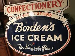 Large Ice Cream Double Sided Porcelain Sign
