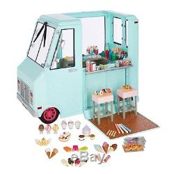 Large Ice Cream Truck Our Generation Dolls Playset Van Lights Sound Toy Gift