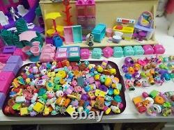 Large Lot Shopkins Petkins Acessories Airplane Candy Icecream Refrig Flower Stan