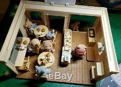 Large Lot of Calico Critters House, Ice Cream Truck, Burger Shop Furniture and F