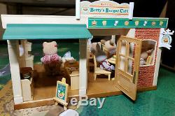 Large Lot of Calico Critters House, Ice Cream Truck, Burger Shop Furniture and F