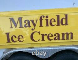 Large Mayfield Ice Cream Dairy Cow Farm Sign Plastic Nice 8 feet long RARE