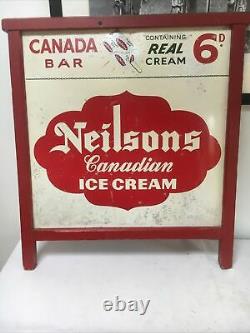 Large Metal Vintage Neilsons Ice Cream Sign 67x77cm