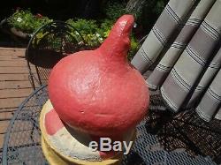 Large Old Paper Mache Eat-it-al Ice Cream Cone. Rare Red. Buy It Now