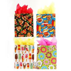 Large Picnic Donuts Ice Cream & Pizza Theme Junkfood Party Matte Bags -CS/120