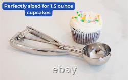 Large Scoop Ice Cream, Cookie Dough & Cupcake Scooper 3 Tablespoon 1.5 Ounce