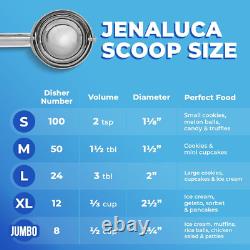 Large Scoop Ice Cream, Cookie Dough & Cupcake Scooper 3 Tablespoon 1.5 Ounce