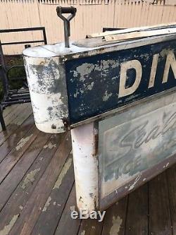 Large Sealtest Ice Cream/diner Hanging Sign Dbl Sided 60x43x8